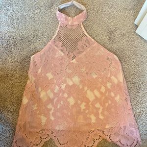 Beautiful Lace Halter Top!
